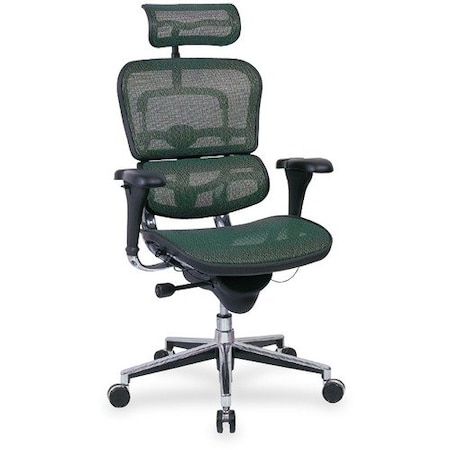Eurotech - The Raynor Group Chair, Ergohuman High-Back, Headrest, 26-1/2inx29inx52in, Green EUTME7ERGKM14